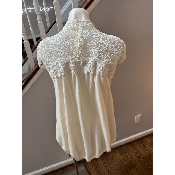Giambattista Valli Cashmere Silk Floral Embroidered Knit Sweater Top White 40 - Picture 4 of 4